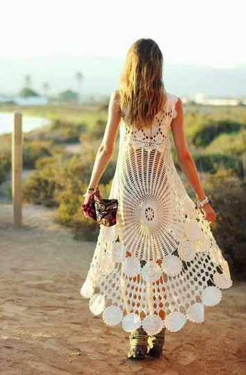 Handmade Crochet Beach Wedding Dress – BOHOASIS